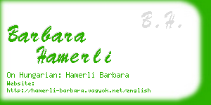 barbara hamerli business card